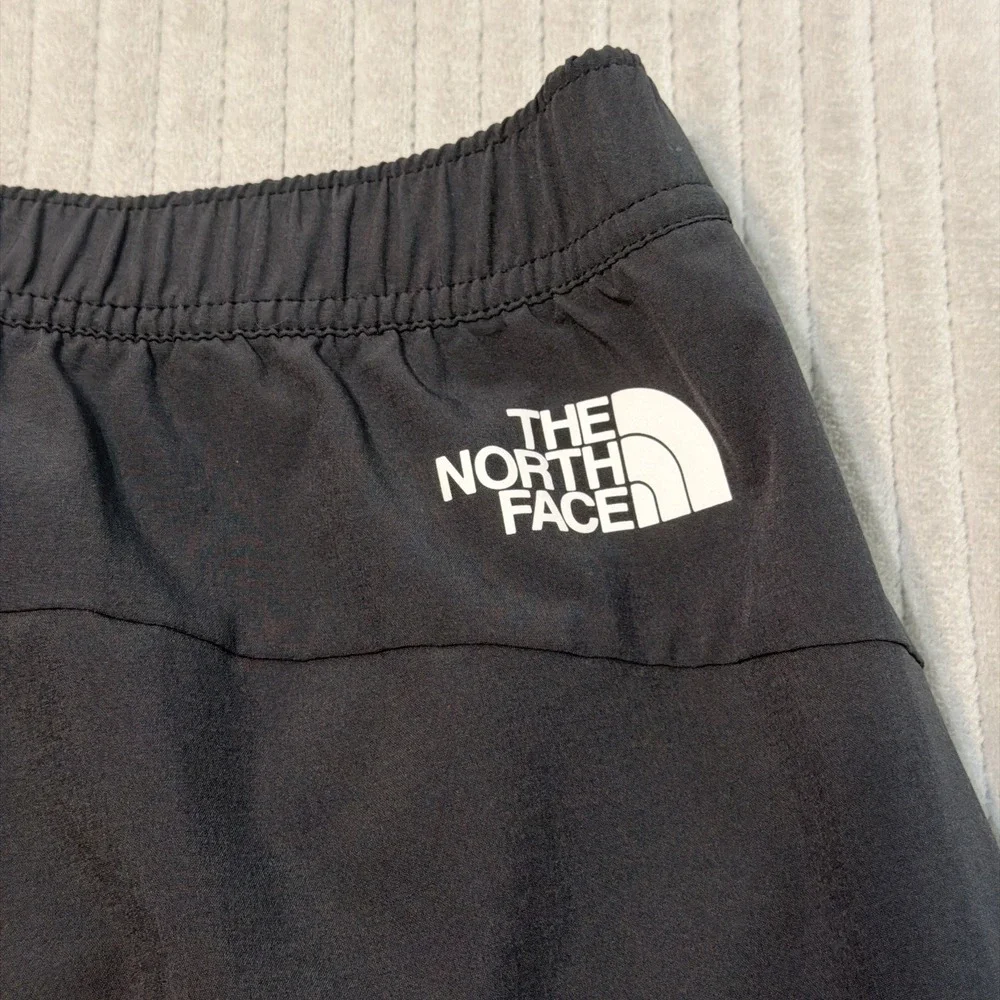 The North Face Mens Cargo Pants Black Elastic Waist Drawstring Light Large
